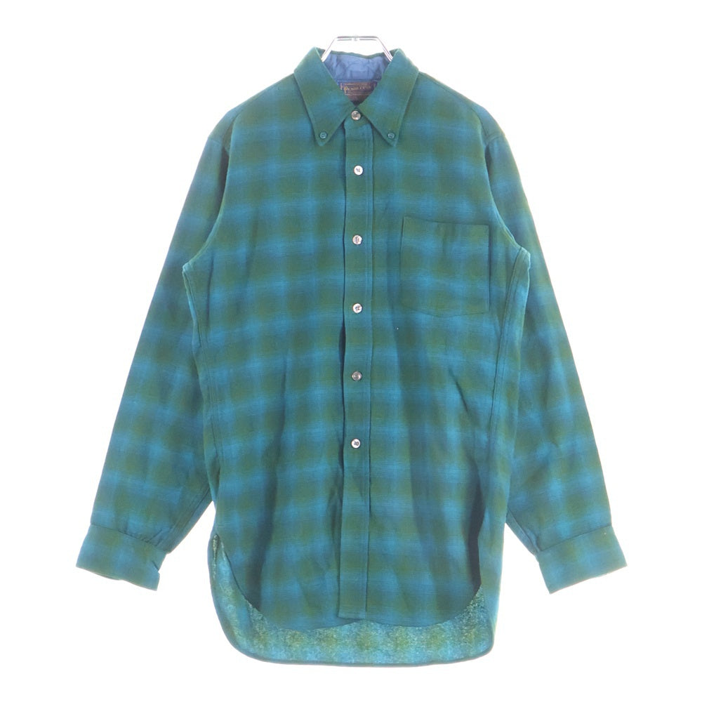 PENDLETON(ペンドルトン) 50S VINTAGE CHECK WOOL L/S SHIRT オンブレチェック ウール 長袖シャツ グリーン/ブルー