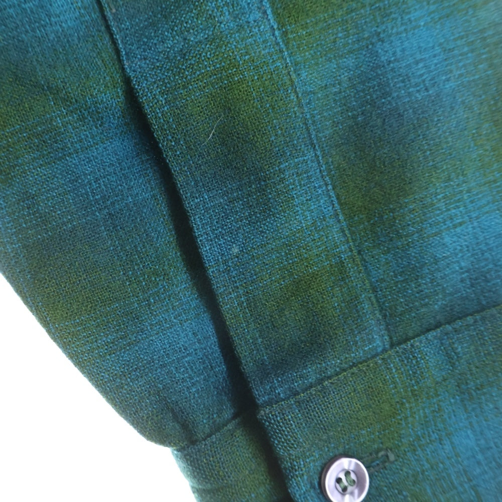 PENDLETON(ペンドルトン) 50S VINTAGE CHECK WOOL L/S SHIRT オンブレチェック ウール 長袖シャツ グリーン/ブルー