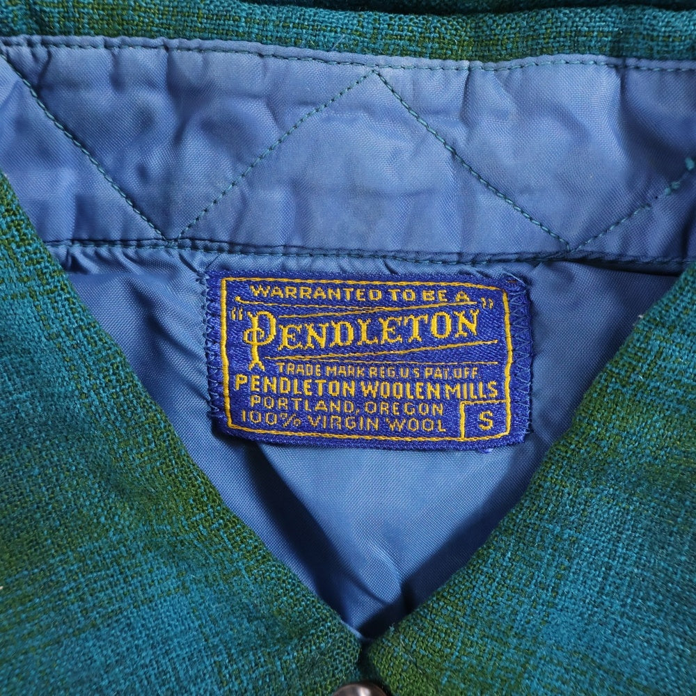 PENDLETON(ペンドルトン) 50S VINTAGE CHECK WOOL L/S SHIRT オンブレチェック ウール 長袖シャツ グリーン/ブルー