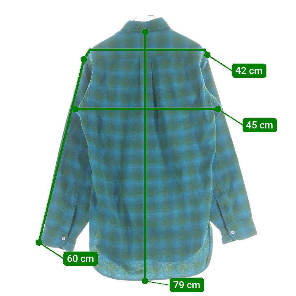 PENDLETON(ペンドルトン) 50S VINTAGE CHECK WOOL L/S SHIRT オンブレチェック ウール 長袖シャツ グリーン/ブルー