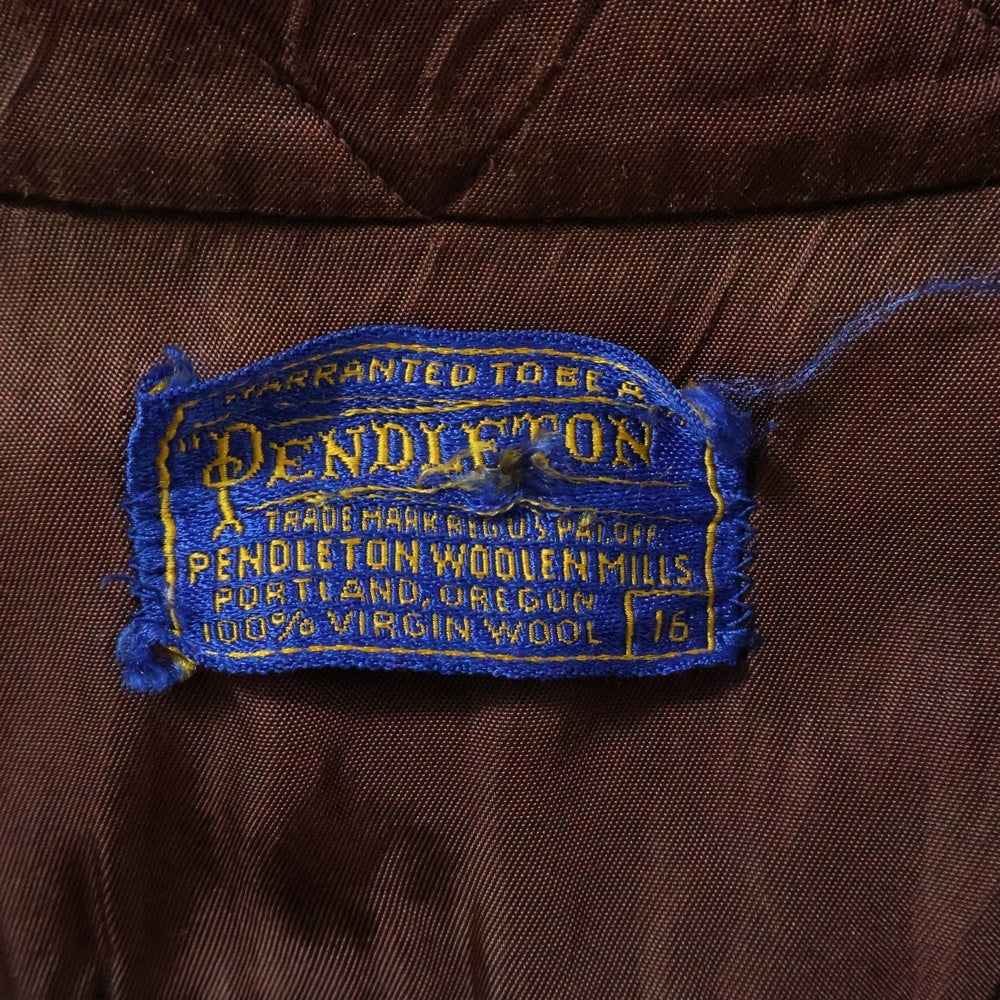 PENDLETON(ペンドルトン) 50S VINTAGE CHECK WOOL L/S SHIRT オンブレチェック ウール 長袖シャツ レッド/ブラック