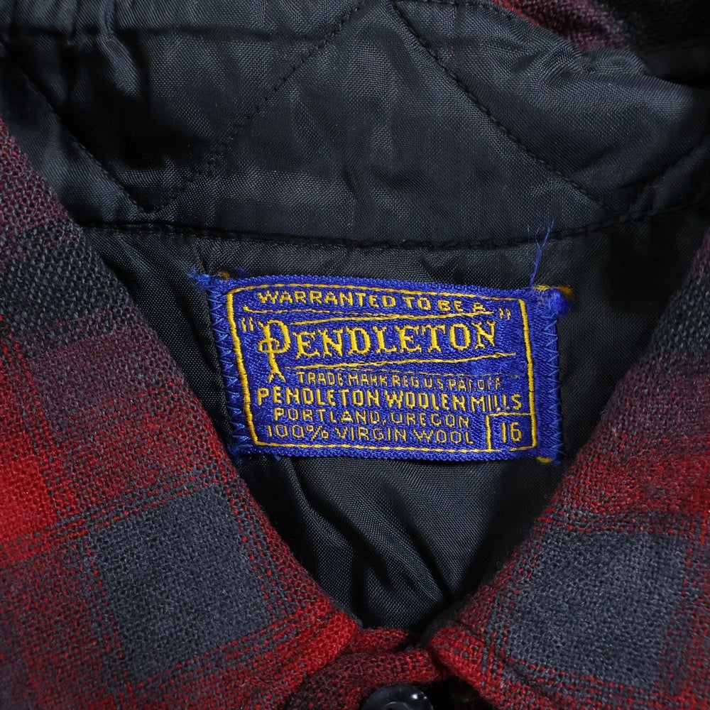 PENDLETON(ペンドルトン) 50S VINTAGE OMBRE CHECK L/S SHIRT オンブレ チェック シャツ 長袖シャツ レッド/ブラック