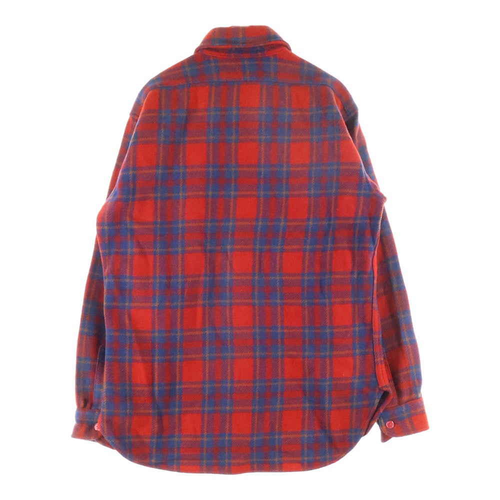 PENDLETON(ペンドルトン) 60-70S VINTAGE CHECK WOOL L/S SHIRT オンブレチェック ウール 長袖シャツ レッド/ブルー/イエロー
