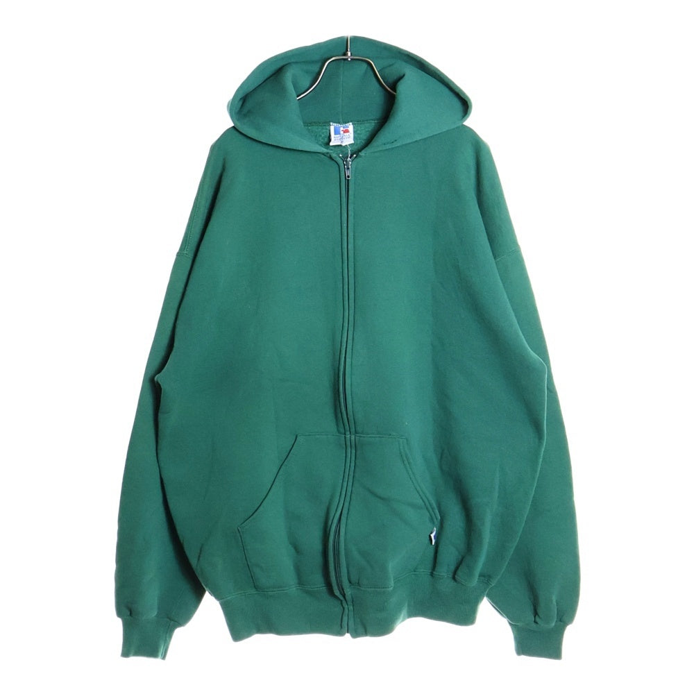 RUSSELL ATHLETIC(ラッセルアスレチック) USA製 YKKZIP ジップアップフーディー パーカー グリーン