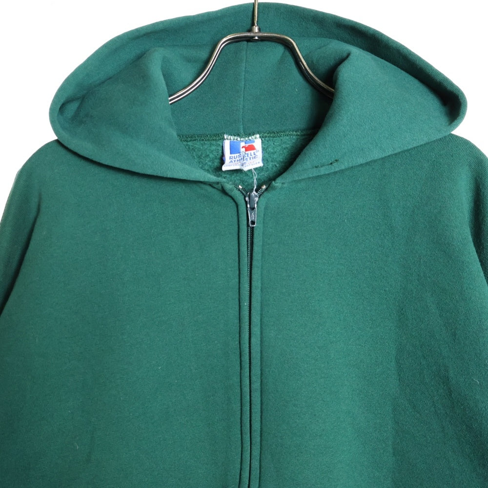 RUSSELL ATHLETIC(ラッセルアスレチック) USA製 YKKZIP ジップアップフーディー パーカー グリーン
