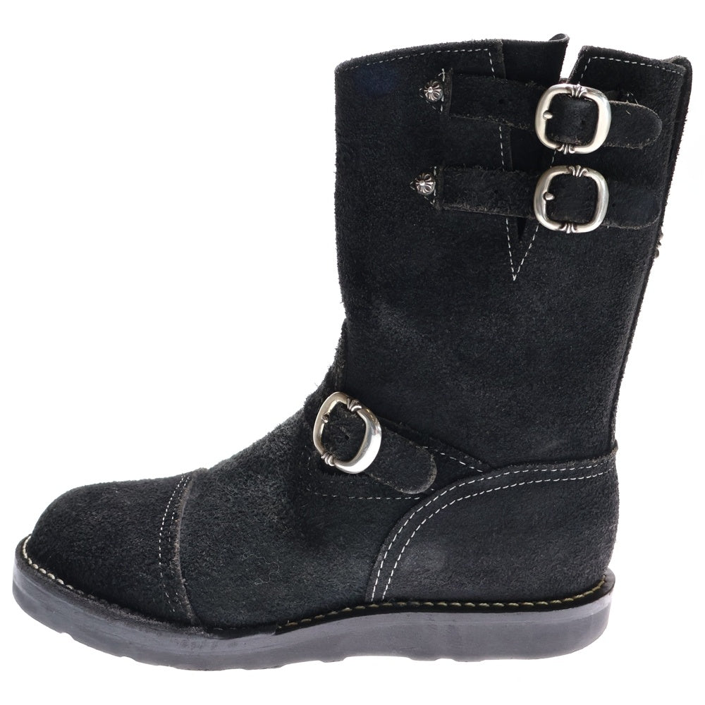 CHROME HEARTS(クロムハーツ) ×WESCO BOSS ウエスコ ボス ガンスリンガースウェードレザー スモールCH付き エンジニアブーツ ブラック