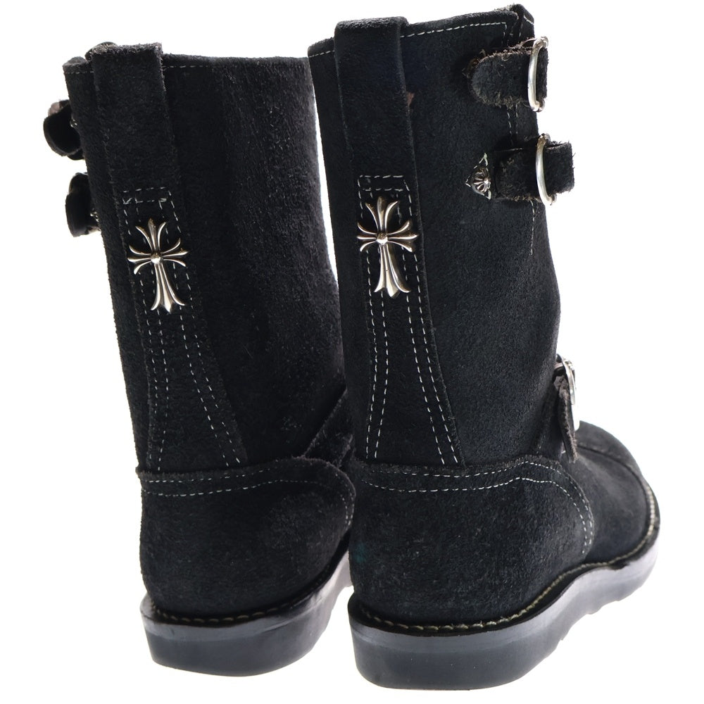 CHROME HEARTS(クロムハーツ) ×WESCO BOSS ウエスコ ボス ガンスリンガースウェードレザー スモールCH付き エンジニアブーツ ブラック