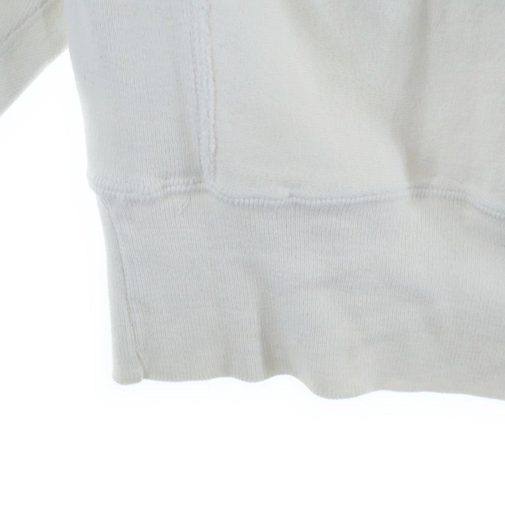 CHAMPION(チャンピオン) 90s VINTAGE REVERSE WEAVE ロゴ刺繍 クルーネックスウェット長袖トレーナー ホワイト