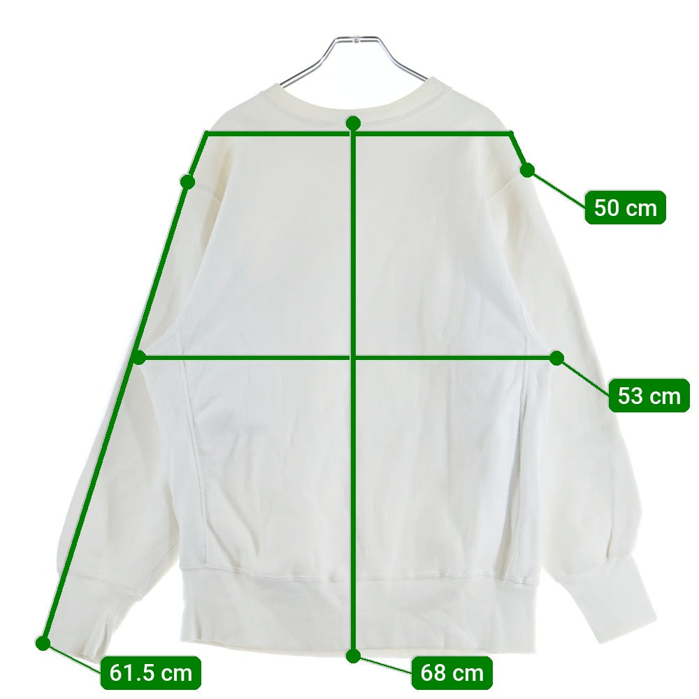 CHAMPION(チャンピオン) 90s VINTAGE REVERSE WEAVE ロゴ刺繍 クルーネックスウェット長袖トレーナー ホワイト