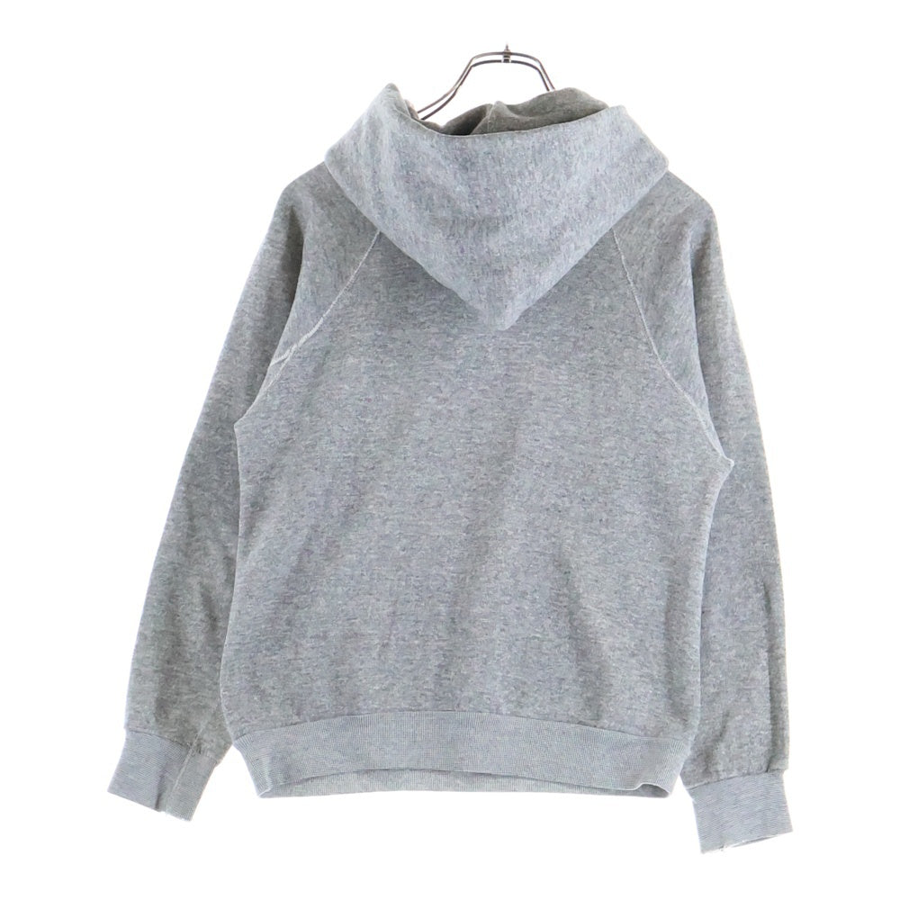 VINTAGE(ヴィンテージ) 60S EPISCOPAL TRACK WING FOOT PRINT HOODIE PARKA 3段 袖貫通 脇ガゼット 霜降り ウィングフット フロントプリント フーディー パーカー グレー