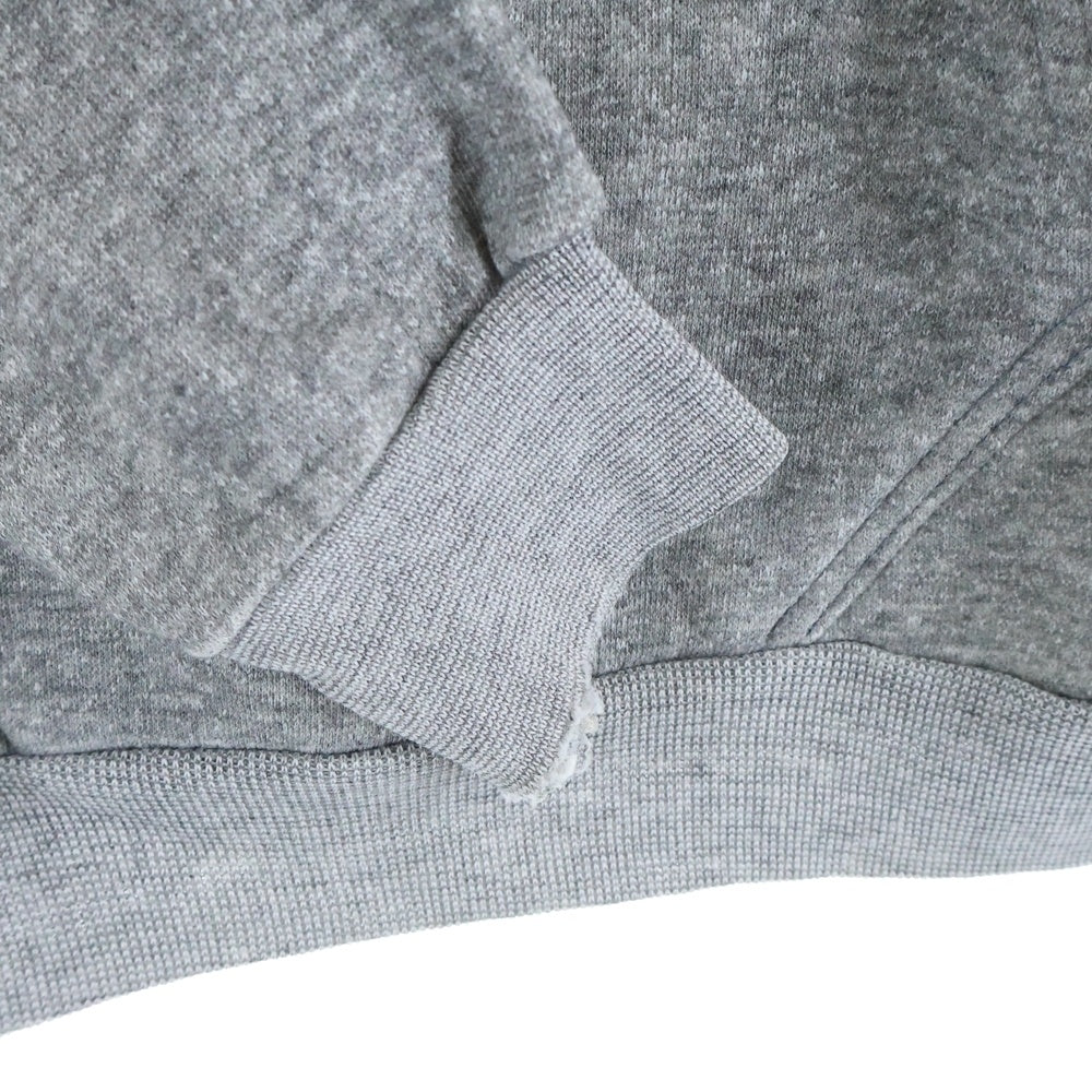 VINTAGE(ヴィンテージ) 60S EPISCOPAL TRACK WING FOOT PRINT HOODIE PARKA 3段 袖貫通 脇ガゼット 霜降り ウィングフット フロントプリント フーディー パーカー グレー