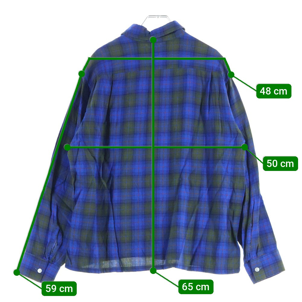 VINTAGE(ヴィンテージ) 60S GIMBELS OWN PARKLEIGH RAYON L/S SHIRT ジムベルズ オウン パークリー レーヨン 長袖シャツ ブルー/グレー