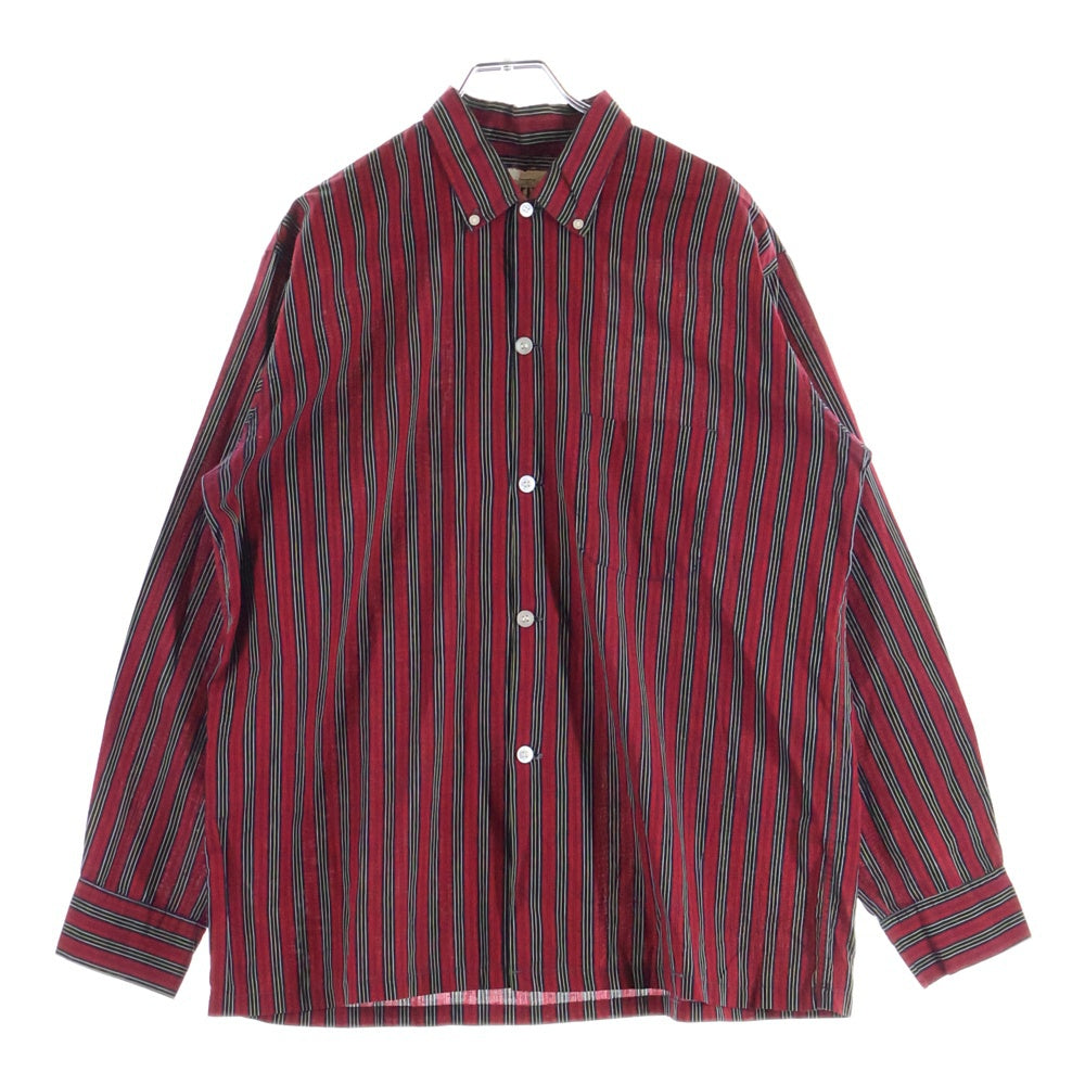 VINTAGE(ヴィンテージ) 60S HARPER ハーパー BD STRIPE L/S SHIRT ボタンダウン ストライプシャツ シャツ 長袖 レッド/ブラック