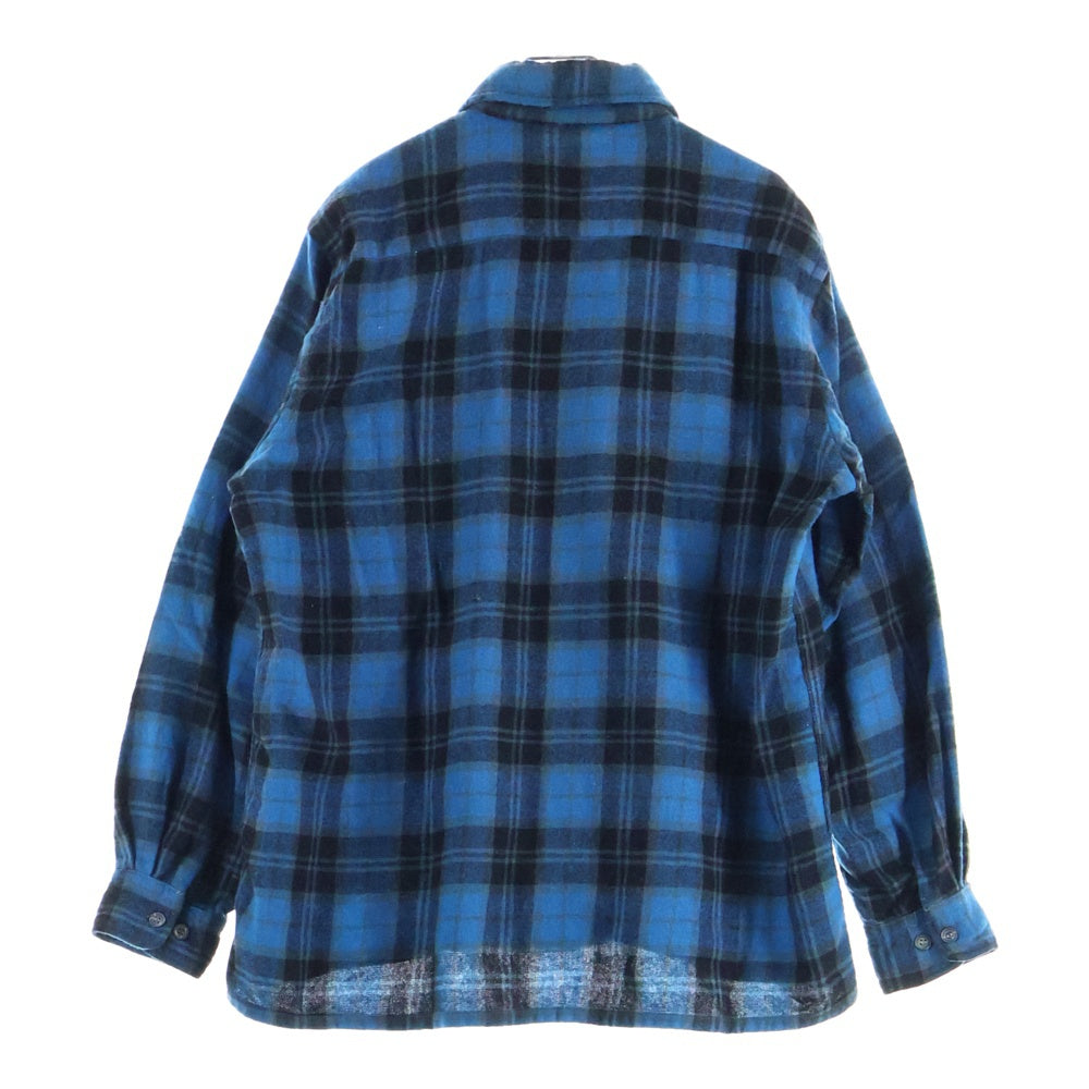 VINTAGE(ヴィンテージ) 60-70S WOOL O THE WEST ウール オー ザ ウェスト WOOL CHECK L/S SHIRT ウール チェック フラップポケット長袖シャツ ブルー/ブラック