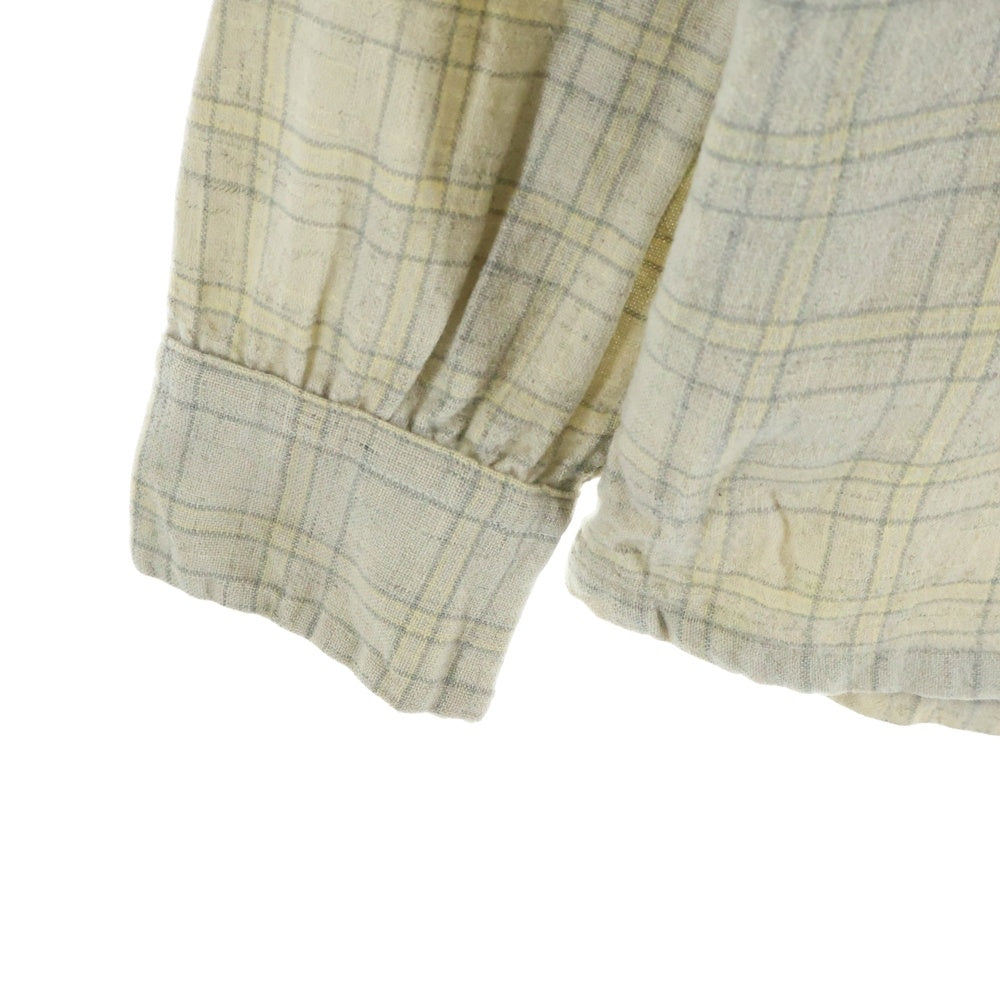 PENDLETON(ペンドルトン) 50S WOOL CHECK L/S SHIRT ウール チェック 長袖 シャツ ベージュ/イエロー
