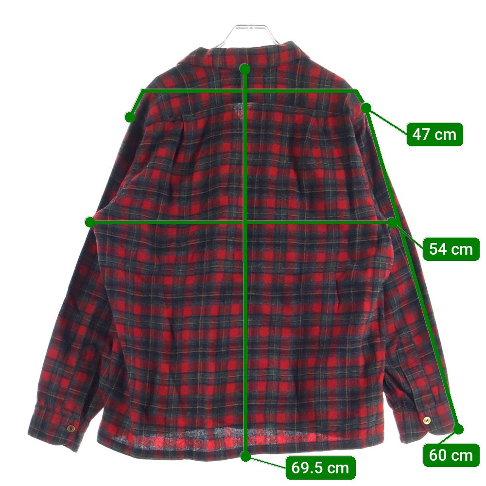 PENDLETON(ペンドルトン) 50-60S WOOL CHECK L/S SHIRT ウール チェック 長袖 シャツ レッド/ブラック/イエロー