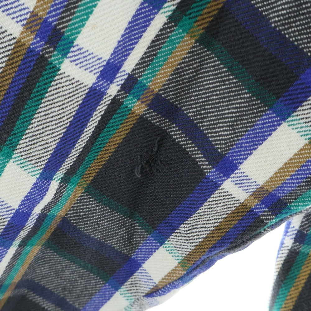 VINTAGE(ヴィンテージ) 80-90S GREAT NORTHWEST SPORTSWEAR グレート ノースウエスト スポーツウェア CHECK L/S SHIRT USA製 長袖 チェック シャツ ホワイト/ブルー/グリーン