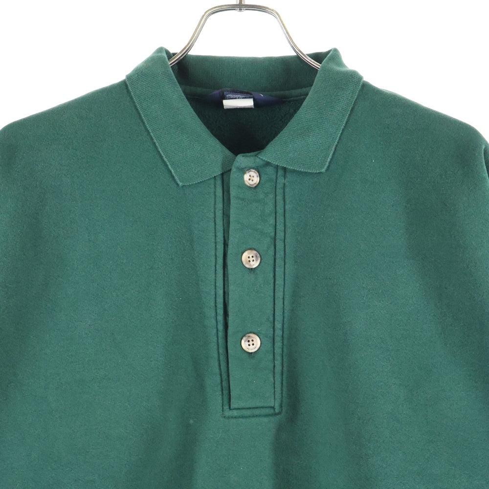VINTAGE(ヴィンテージ) 90S LANDS' END ランズエンド SWEAT POLO SHIRT 三角タグ スウェット ポロシャツ グリーン