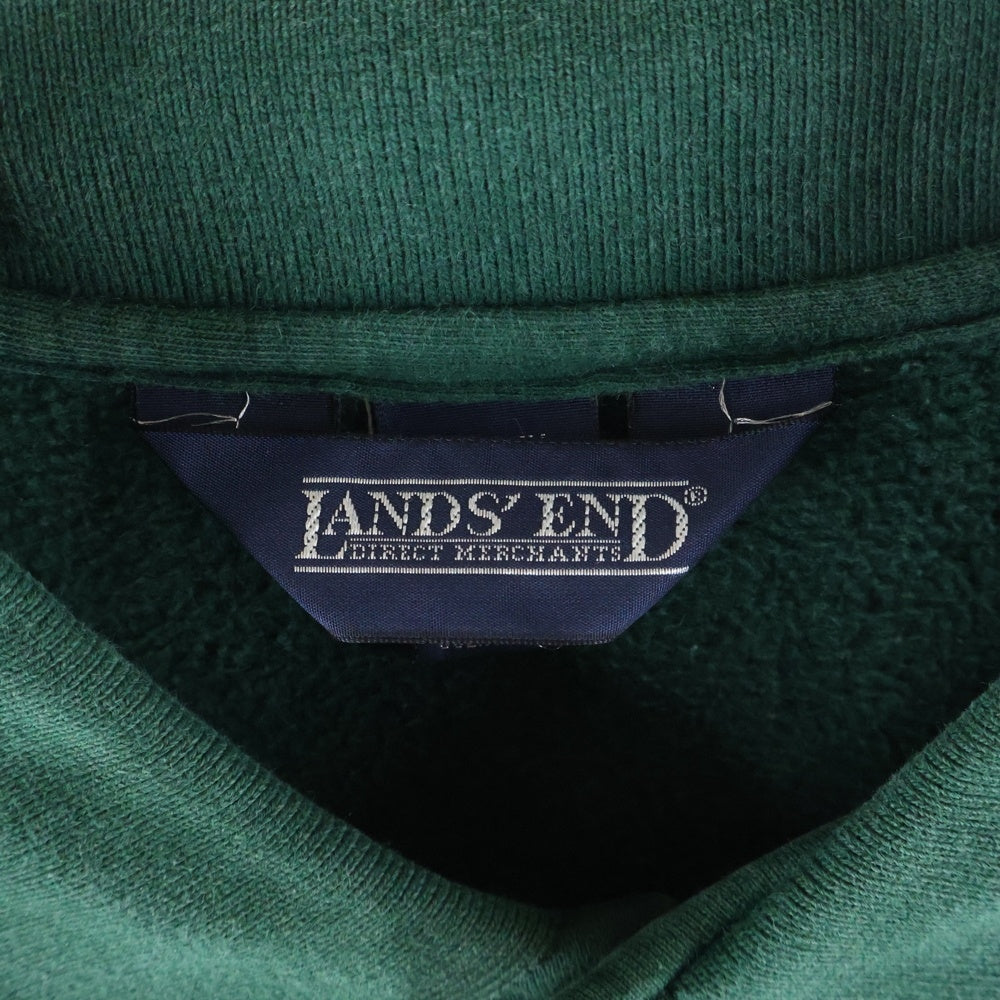 VINTAGE(ヴィンテージ) 90S LANDS' END ランズエンド SWEAT POLO SHIRT 三角タグ スウェット ポロシャツ グリーン
