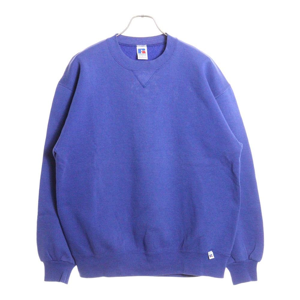 VINTAGE(ヴィンテージ) 90S RUSSELL ラッセル CREWNECK SEWAT USA製 スウェット 無地 ネイビー