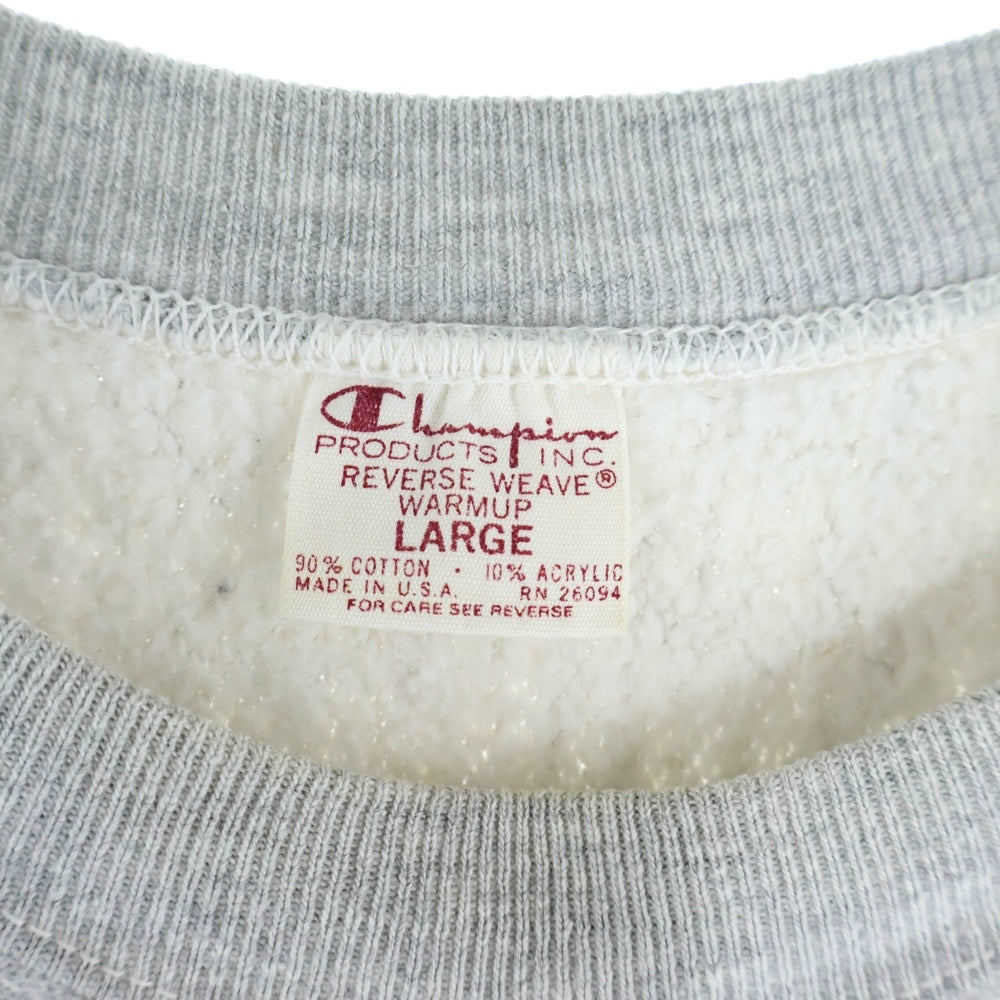 CHAMPION(チャンピオン) 70S REVERSE WEAVE SWEAT リバースウィーブ スウェット 単色タグ ベタプリ カプセル グレー