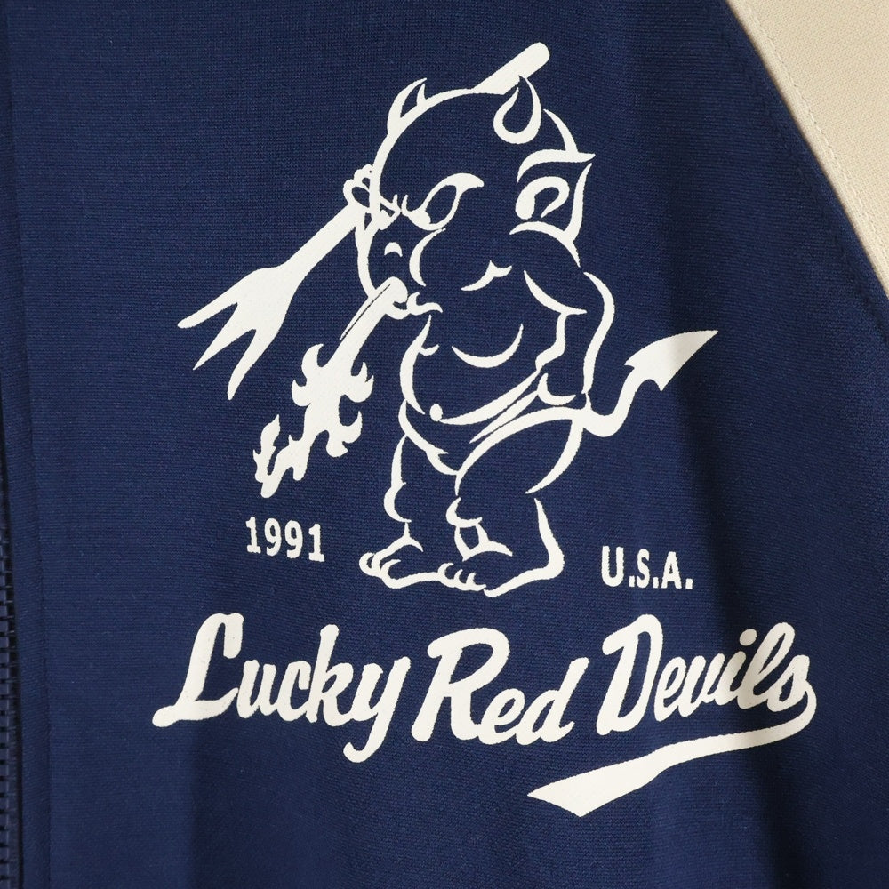 TEDMAN TED COMPANY(テッドマン テッドカンパニー) LUCKEY DEVIL トラックジャケット ベージュ/ネイビー ジップアップ
