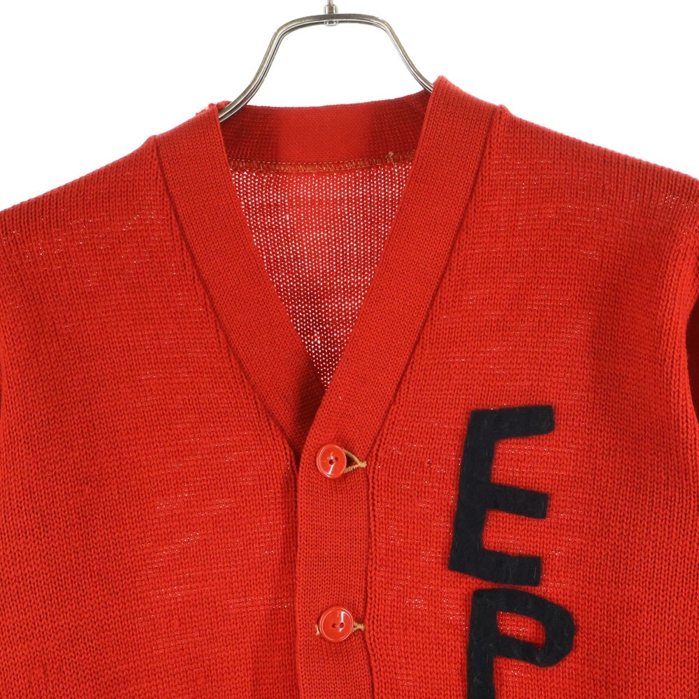 VINTAGE(ヴィンテージ) 40S LETTERED CARDIGAN WAPPEN レタードカーディガン ワッペン 肩ライン レッド/ブラック