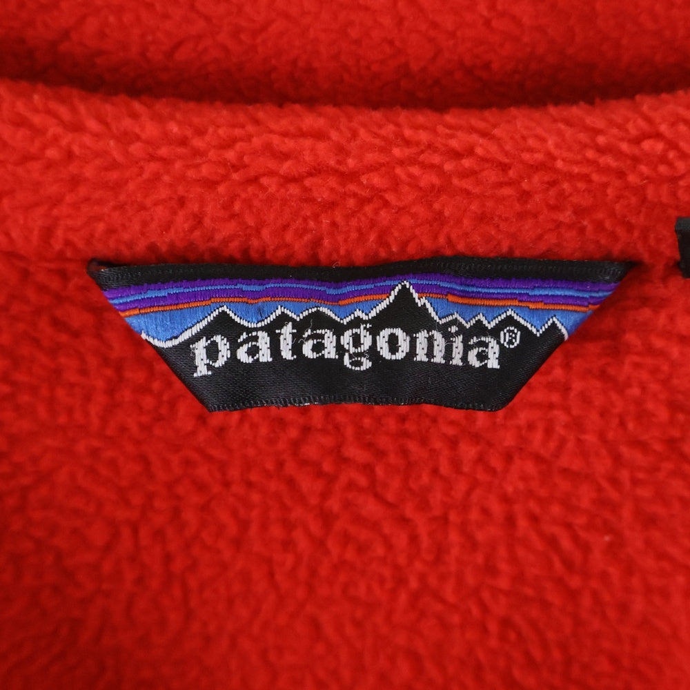 PATAGONIA(パタゴニア) 80S SHELLED SYNCHILLA シェルドシンチラ フリース ナイロンジャケット USA製 三角タグ ネイビー/レッド 88111