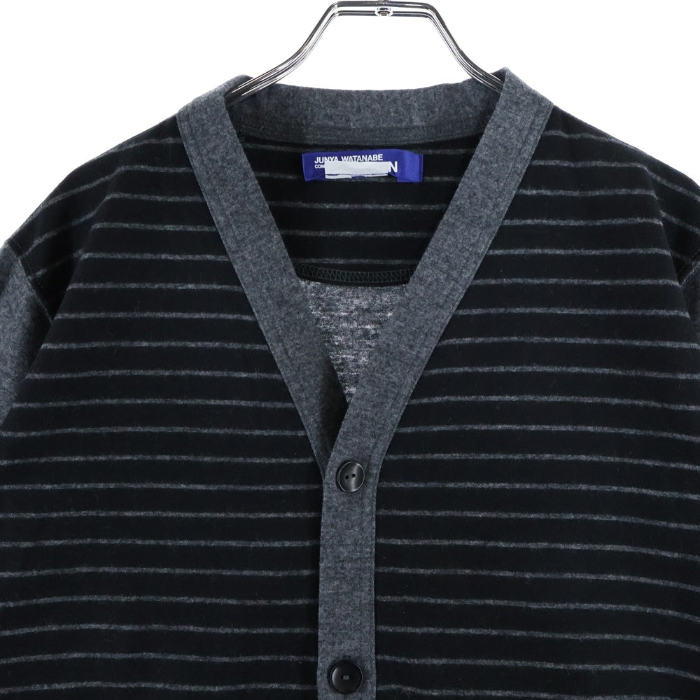 COMME des GARCONS JUNYA WATANABE MAN(コムデギャルソンジュンヤワタナベマン) 19SS ストライプ 長袖カーディガン WD-T007 ブラック/グレー