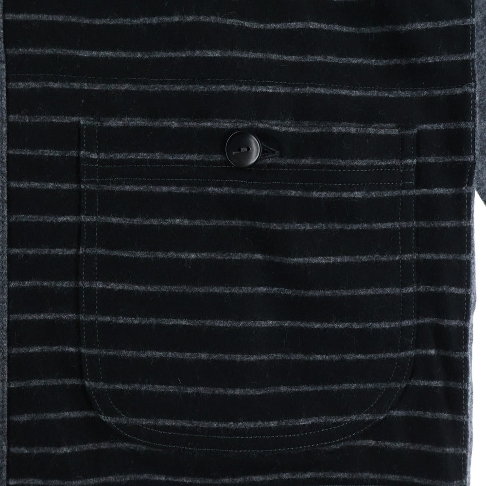 COMME des GARCONS JUNYA WATANABE MAN(コムデギャルソンジュンヤワタナベマン) 19SS ストライプ 長袖カーディガン WD-T007 ブラック/グレー