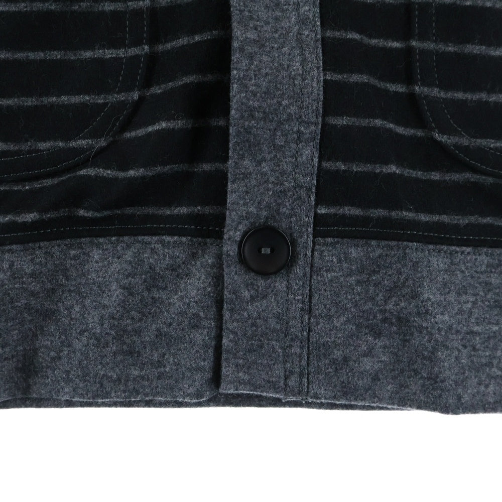 COMME des GARCONS JUNYA WATANABE MAN(コムデギャルソンジュンヤワタナベマン) 19SS ストライプ 長袖カーディガン WD-T007 ブラック/グレー