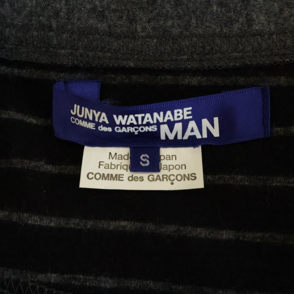 COMME des GARCONS JUNYA WATANABE MAN(コムデギャルソンジュンヤワタナベマン) 19SS ストライプ 長袖カーディガン WD-T007 ブラック/グレー