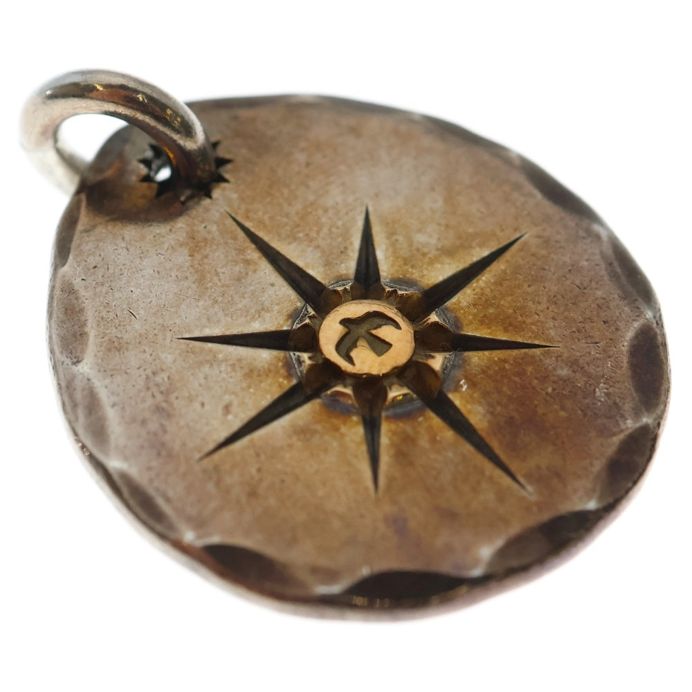 シルバー ゴールド 太陽モチーフペンダント タタキ1992年　ゴローズ風　中古品 goro's(ゴローズ) たたきメタル中 ペンダントトップ シルバー/ゴールド