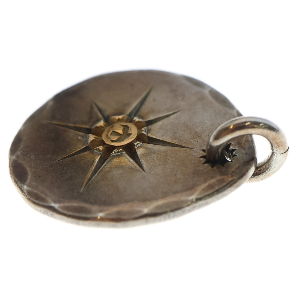 シルバー ゴールド 太陽モチーフペンダント タタキ1992年　ゴローズ風　中古品 goro's(ゴローズ) たたきメタル中 ペンダントトップ シルバー/ゴールド