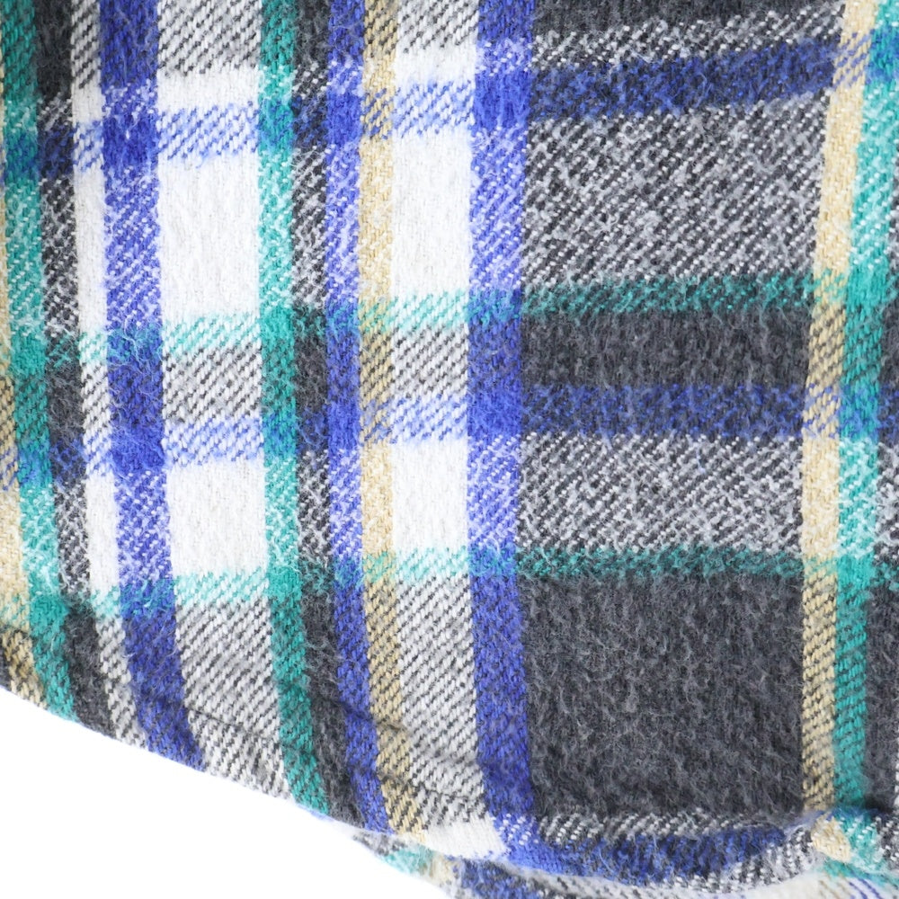 FIVE BROTHERS(ファイブブラザー) 90S COTTON CHECK L/S SHIRT コットン チェック 長袖 ネルシャツ ホワイト/ブルー/グリーン