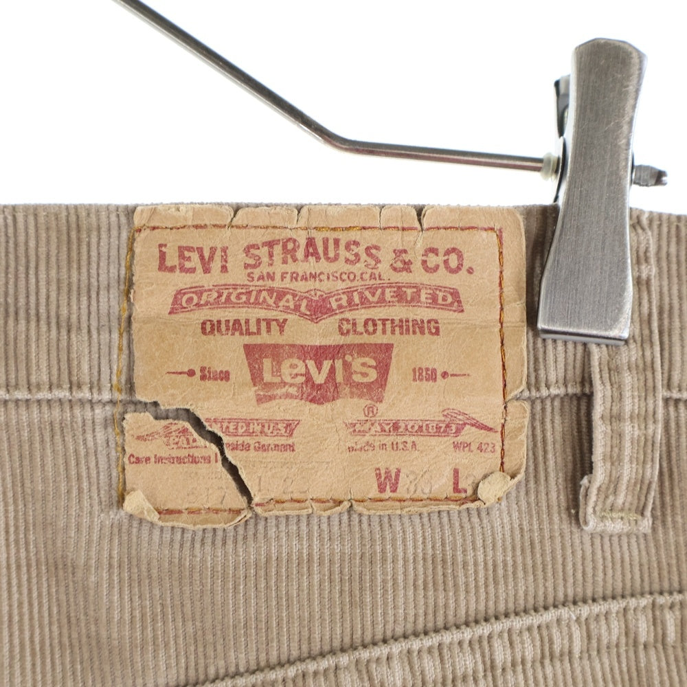 Levi's(リーバイス) 80S 517 CORDUROY PANTS 42TALON コーデュロイ ボタン裏刻印513 ブーツカット パンツ プリント白タグ ブラウン