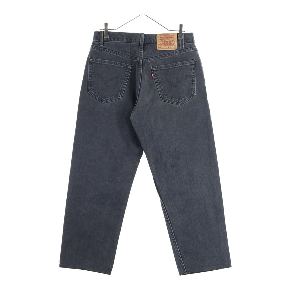 Levi's(リーバイス) 90-00S 550 RELAXED FIT DENIM PANTS ボタン裏刻印110M スモールe 先染め デニムパンツ ブラック