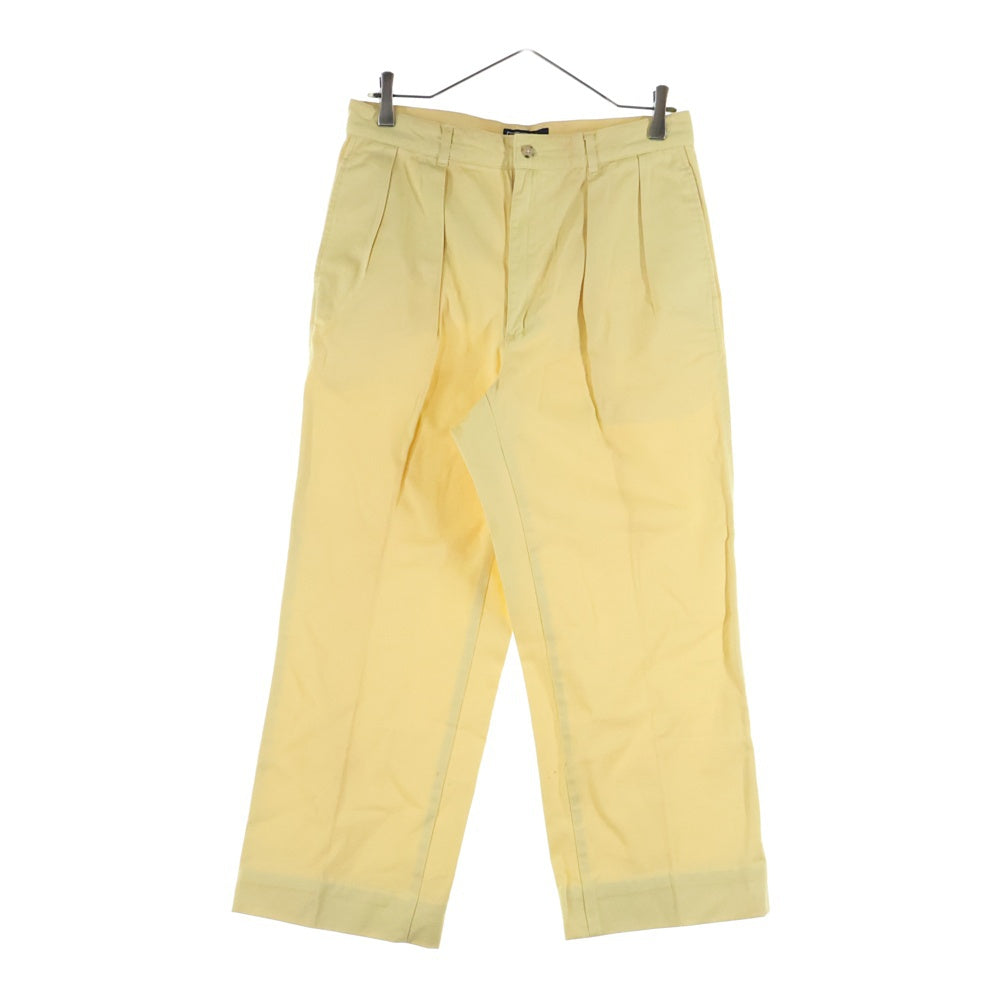 POLO RALPH LAUREN(ポロラルフローレン) 90S 2-TUCK WIDE CHINO PANTS ツータック ワイドチノパンツ イエロー PMJ-PR RL-HS-0708