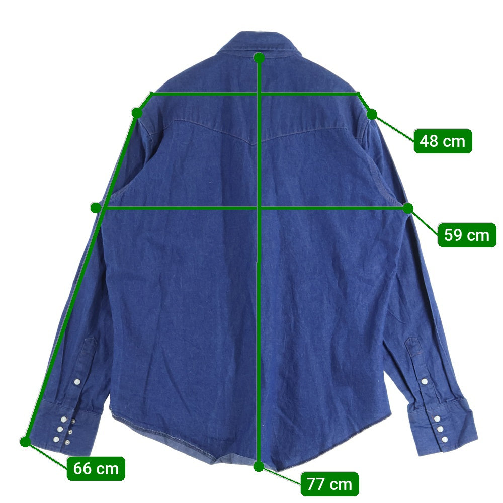 Wrangler(ラングラー) 80-90S DENIM WESTERN L/S SHIRT デニム