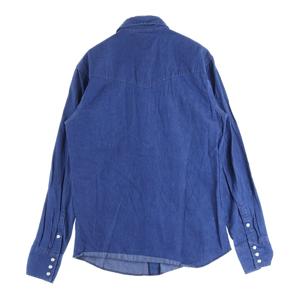 Wrangler(ラングラー) 80-90S DENIM WESTERN L/S SHIRT デニム ウエスタン 長袖 シャツ インディゴ 70127MW