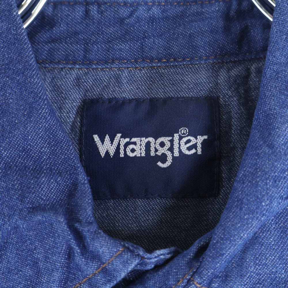 Wrangler(ラングラー) 80-90S DENIM WESTERN L/S SHIRT デニム ウエスタン 長袖 シャツ インディゴ 70127MW