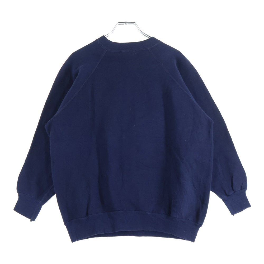 VINTAGE(ヴィンテージ) 60-70S VELVA SHEEN ベルバジーン FLOCY SWEAT STAFF LOGO フロッキー スウェット スタッフ ロゴ トレーナー ネイビー