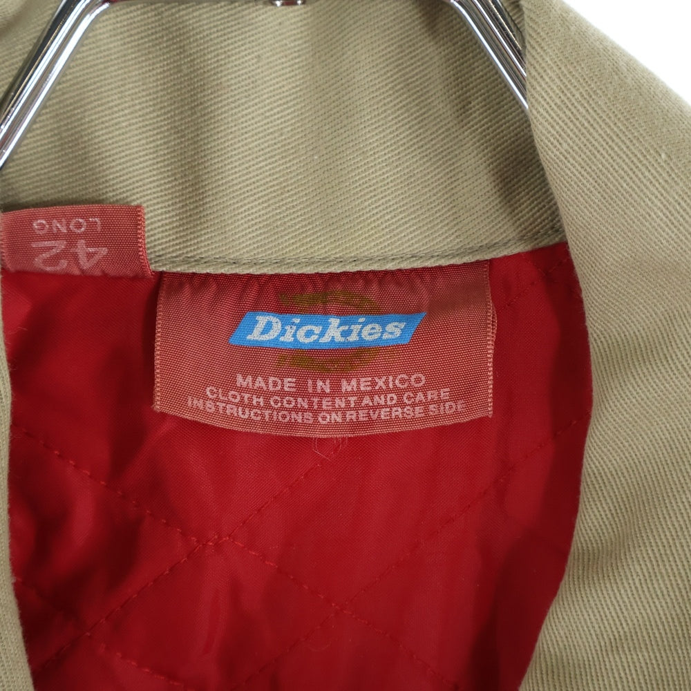 Dickies(ディッキーズ) 70-80S ZIP-UP BLOUSON IDEAL ZIP WORK JACKET メキシコ製 プリントタグ ジップアップブルゾン スウィングトップ ワークジャケット 裏地キルティング ベージュ