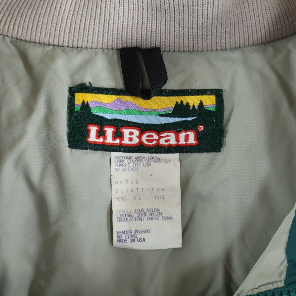 L.L.Bean(エルエルビーン) 80S DOWN COAT USA製 山タグ ダウンコート ブルー