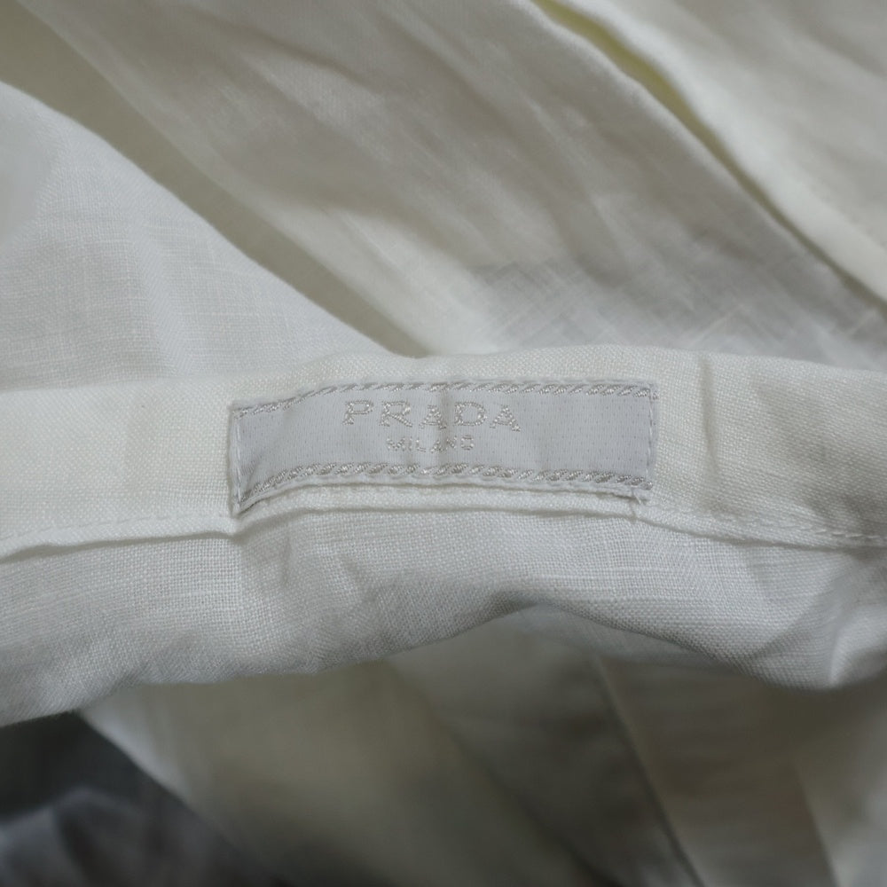 PRADA(プラダ) リネン スラックスパンツ ホワイト SPH301