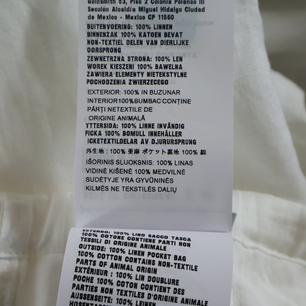 PRADA(プラダ) リネン スラックスパンツ ホワイト SPH301