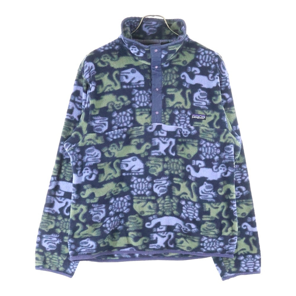 PATAGONIA(パタゴニア) 90S SNAP-T PULLOVER FLEECE CREATURE スナップT プルオーバー フリース クリーチャー パープル/グリーン