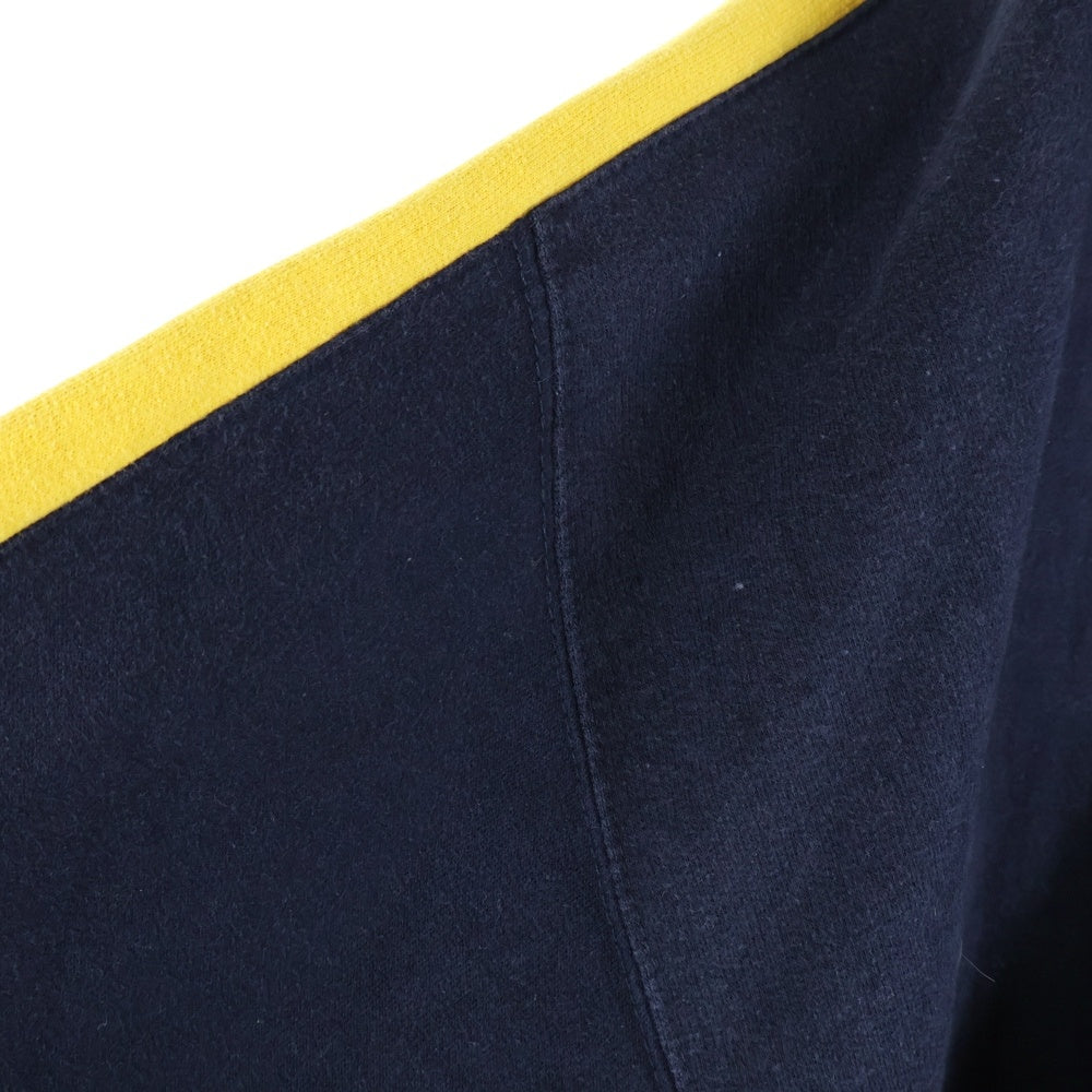 VINTAGE(ヴィンテージ) BANANA JACK バナナジャック PULLOVER HOODIE SWEAT MA-1 TYPE ライン 袖ポケット プルオーバー フーディー パーカー ネイビー/イエロー