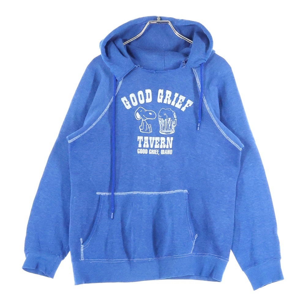 VINTAGE(ヴィンテージ) 70-80s GOOD GRIEF TAVERN ダメージ加工 プルオーバーフーディー ブルー