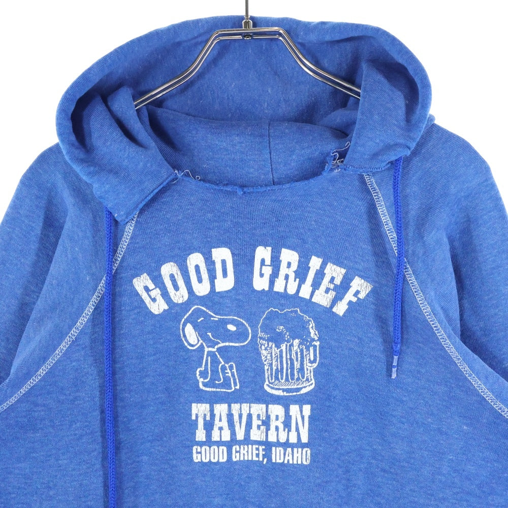 VINTAGE(ヴィンテージ) 70-80s GOOD GRIEF TAVERN ダメージ加工 プルオーバーフーディー ブルー